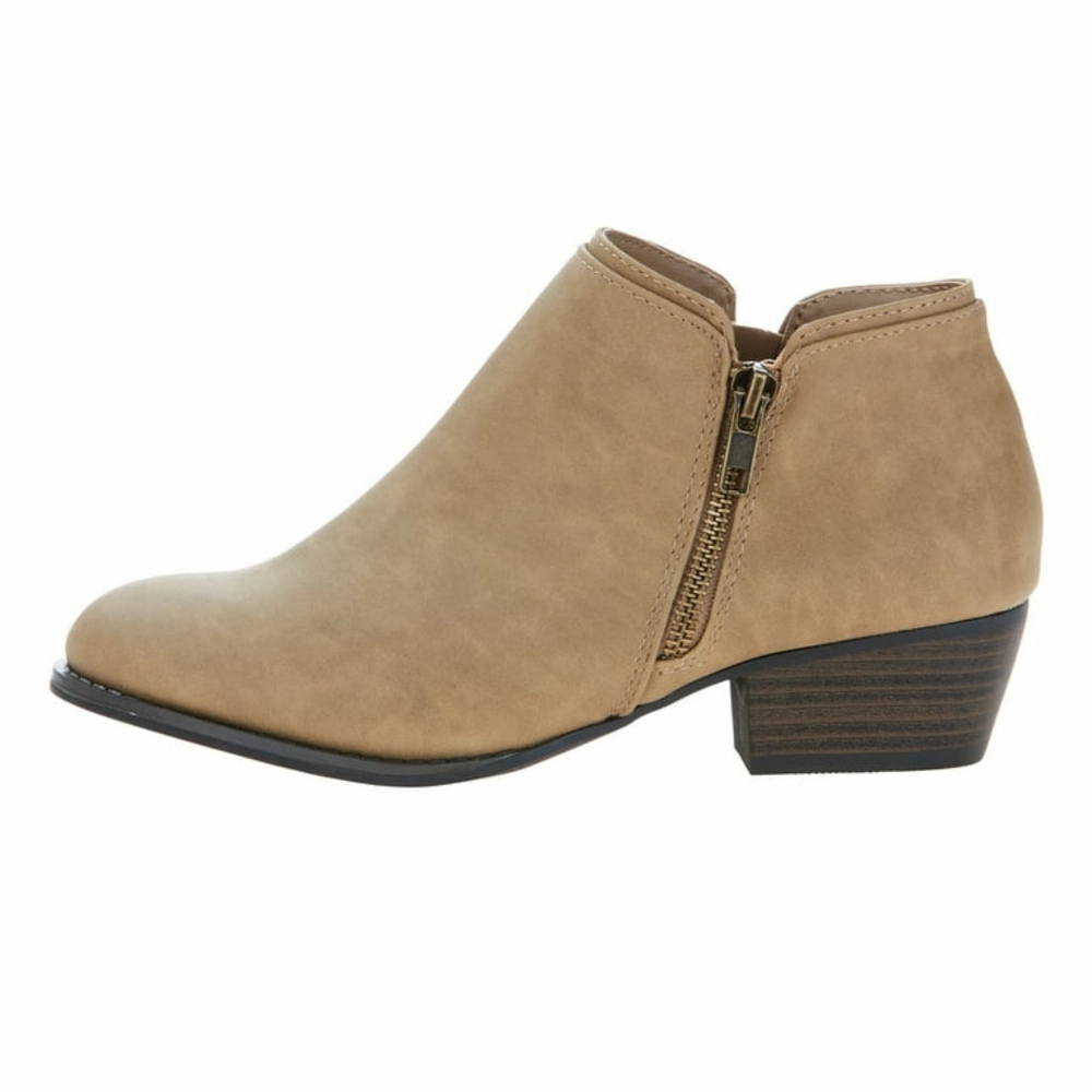 JBU Jambu Women Heeled Truimph Tan/Taupe Ankle Boots W/zip Size 11